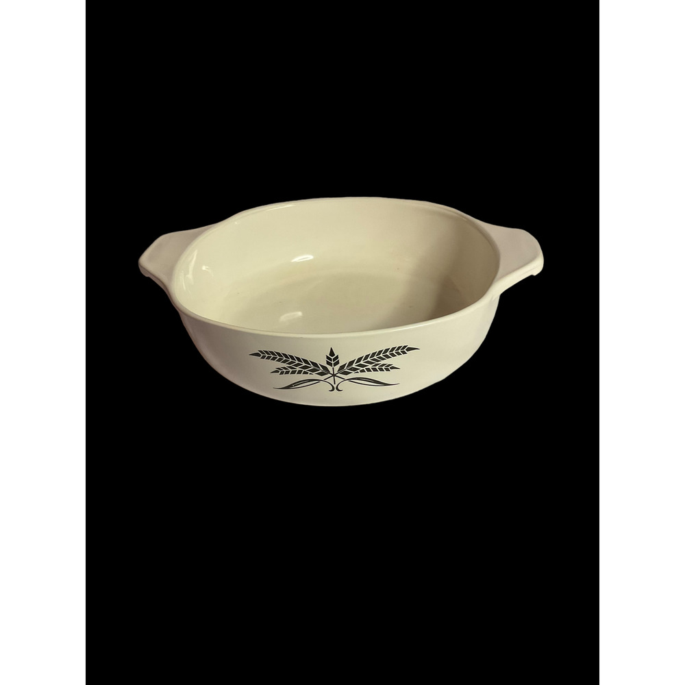 Vintage Corningware  7" Casserole No Lid  Black Wheat Pattern 1950's